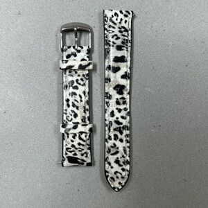 Michele 18” watch band, Animal print with silver sparkle.
